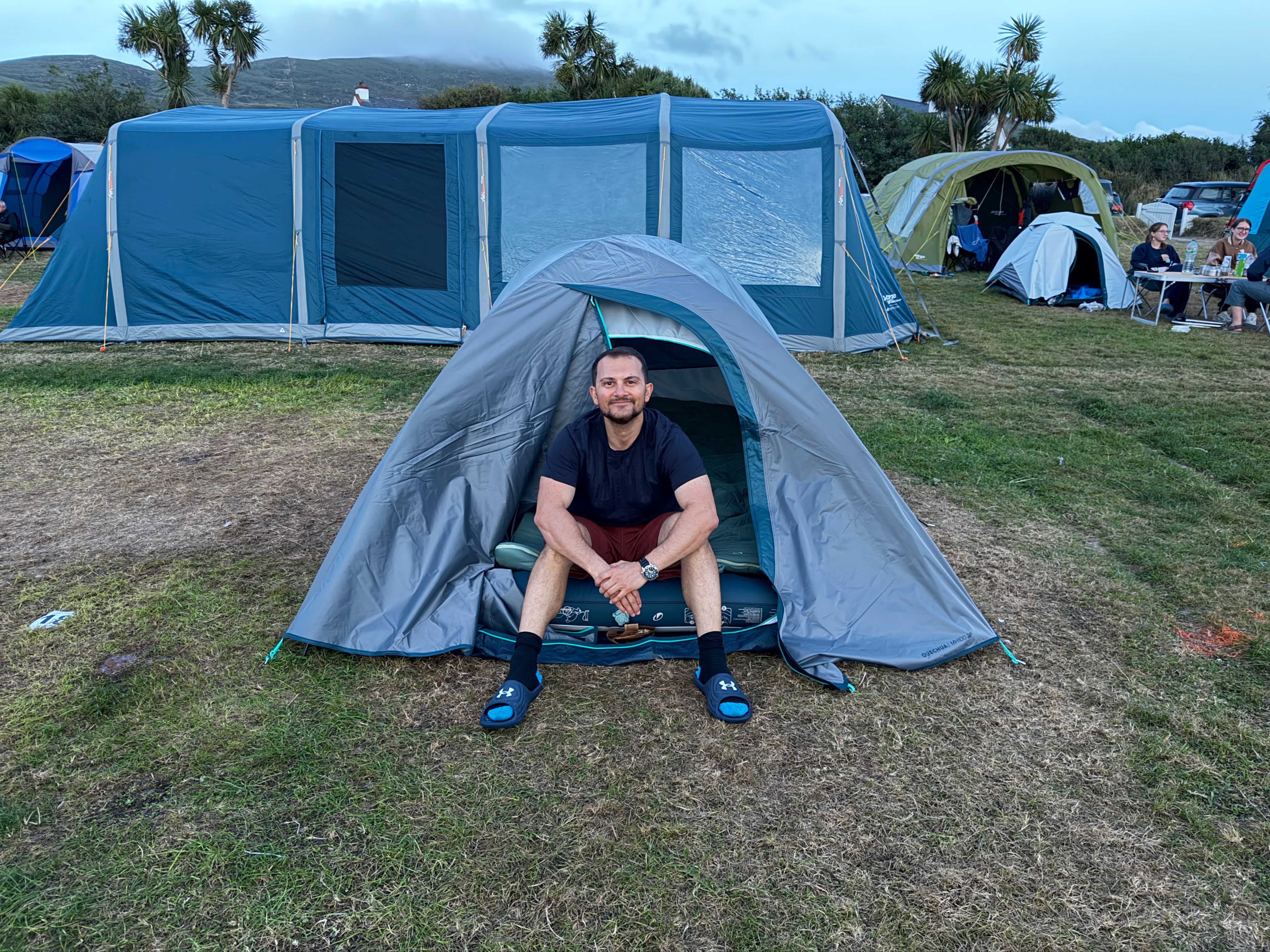 Camping near Skellig Michael before the early boat trip