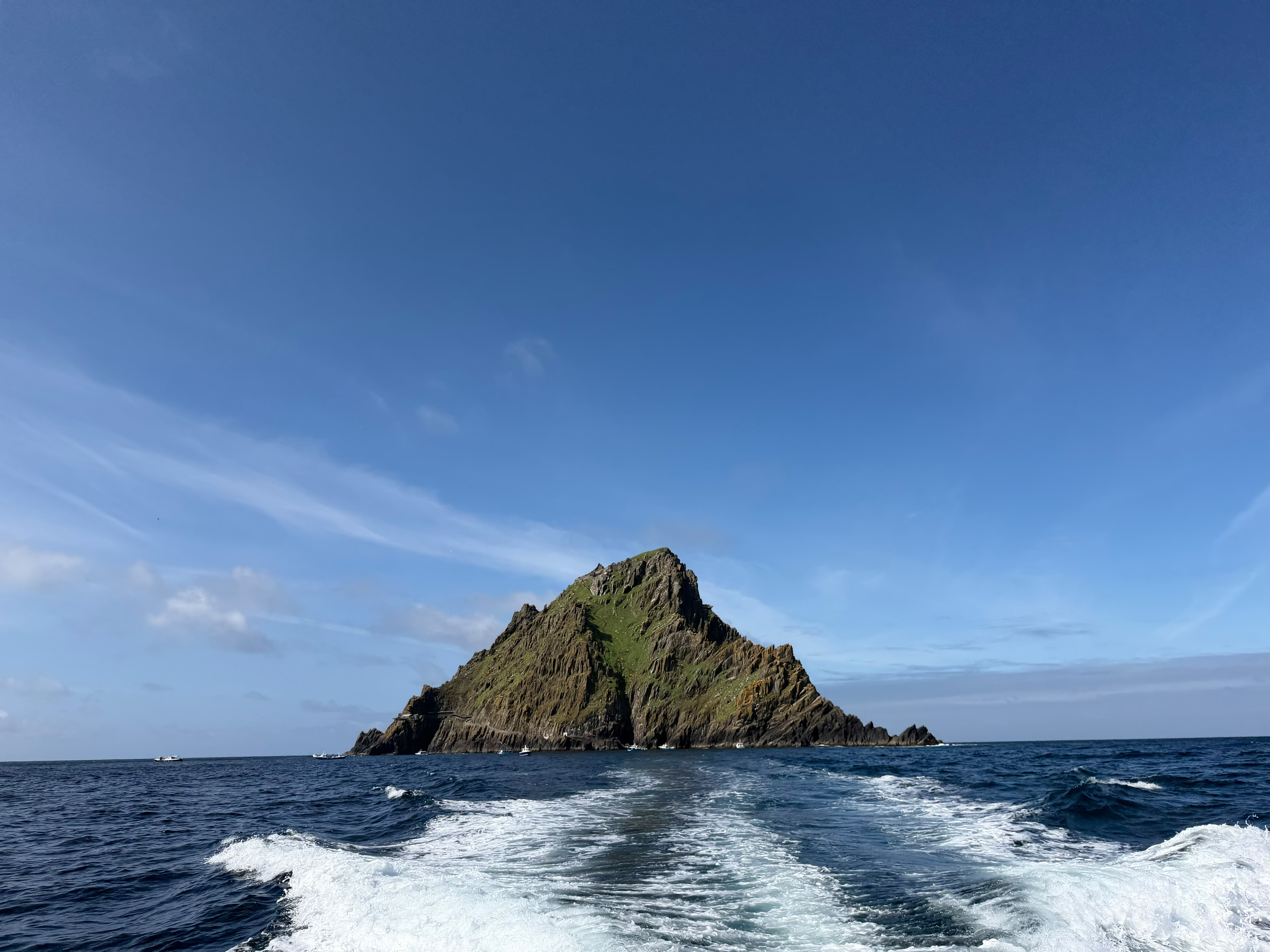 Skellig Michael seen from the boat
