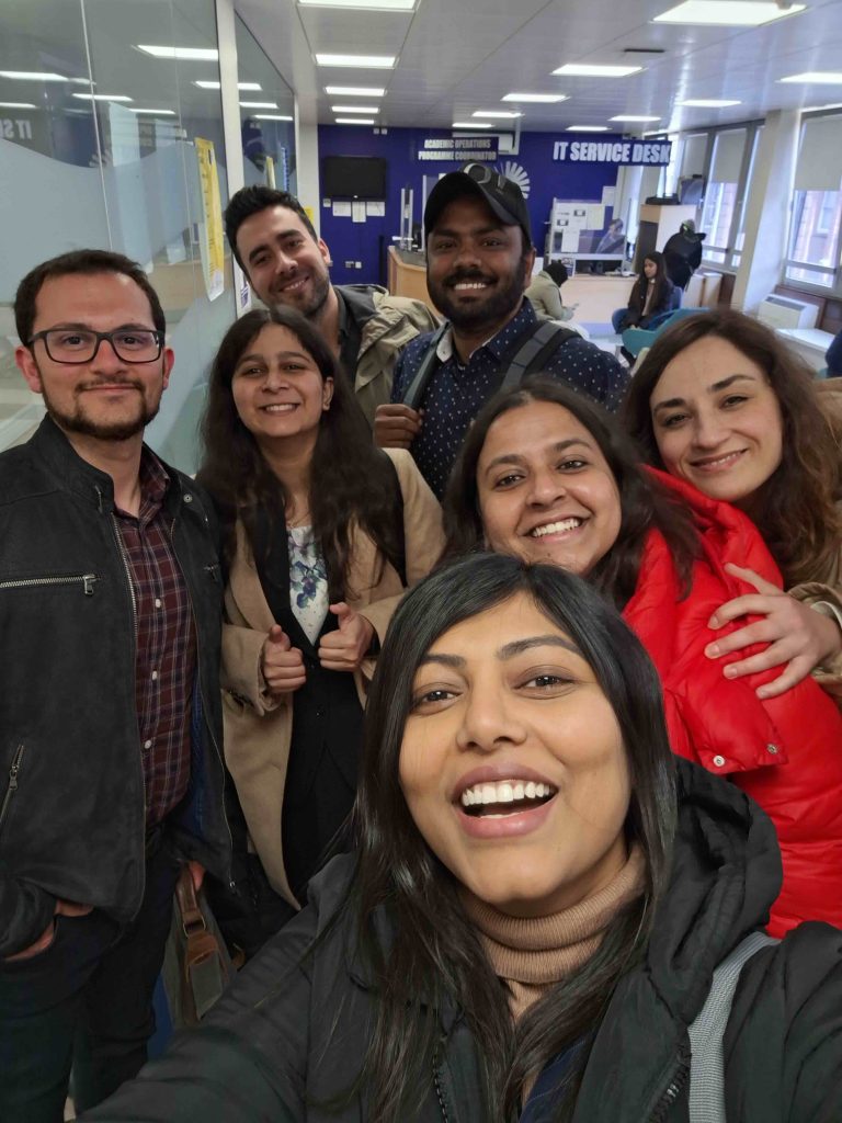 Yusuf Aytas with students in dublin business school