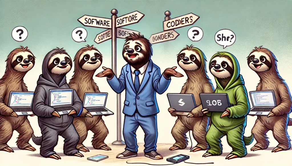 The sloth manager looks confused.