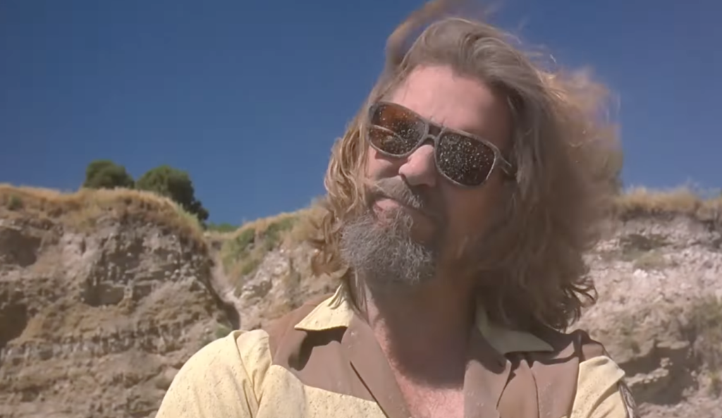 The Dude gets his friend’s ashes blown into his face during the ash-scattering scene in The Big Lebowski.